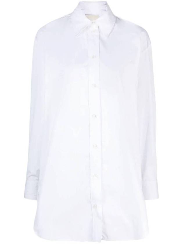 Cylvany Maxi Long Sleeve Shirt White - ISABEL MARANT - BALAAN 2