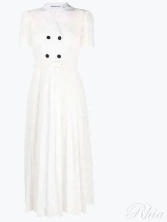 Floral Chiffon Midi Dress PF23 077M White - SELF PORTRAIT - BALAAN 1