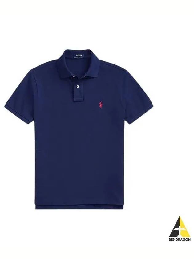 Embroidery Red Pony Short Sleeve Polo Shirt Blue - POLO RALPH LAUREN - BALAAN 2