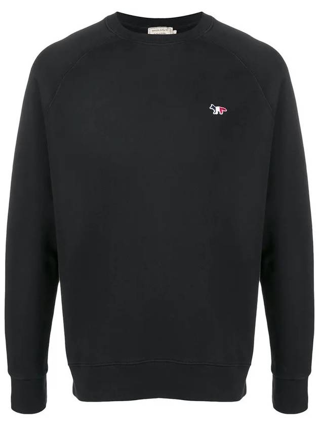 Tricolor Fox Patch Sweatshirt Black - MAISON KITSUNE - BALAAN 2