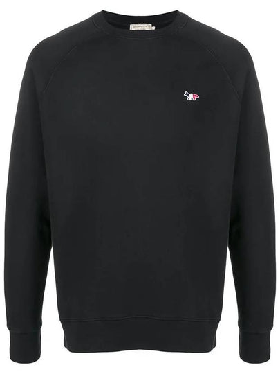 Tricolor Fox Patch Sweatshirt Black - MAISON KITSUNE - BALAAN 2