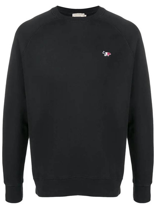 Tricolor Fox Patch Sweatshirt Black - MAISON KITSUNE - BALAAN 2