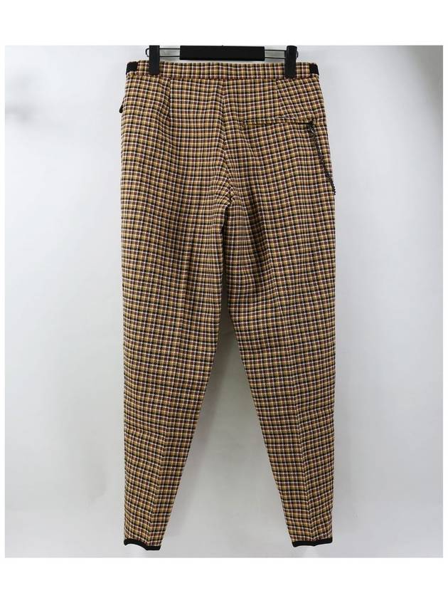 Graphic Pixel Check Straight Pants Beige - BOTTEGA VENETA - BALAAN 3