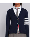 4-Bar V-Neck Cashmere Cardigan Navy - THOM BROWNE - BALAAN 3