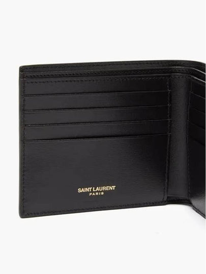 Gold YSL Logo Plaque Leather BeFold Wallet Wallet - SAINT LAURENT - BALAAN 2