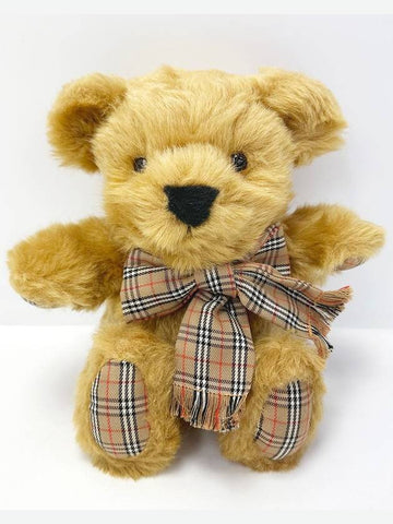 Check Ribbon Teddy Bear Doll 5VBUA37329 - BURBERRY - BALAAN 1