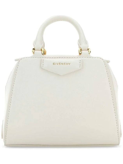 Antigona Cube Leather Tote Bag White - GIVENCHY - BALAAN 2