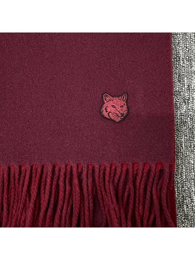 Bold Fox Head Double Face Scarf Red - MAISON KITSUNE - BALAAN 7