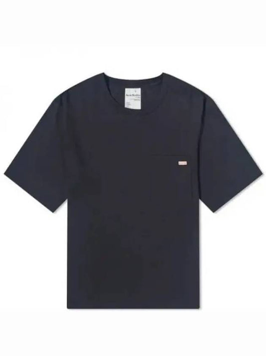 Logo Patch Short Sleeve T-Shirt Black - ACNE STUDIOS - BALAAN 2