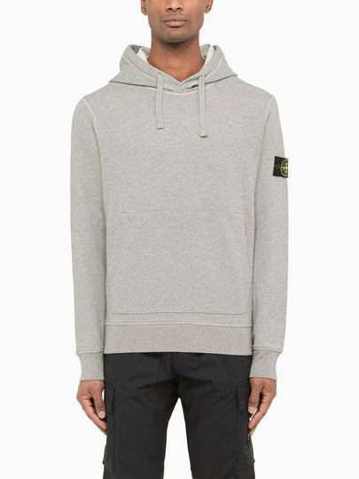 Wappen Patch Classic Fleece Hoodie Grey - STONE ISLAND - BALAAN 2