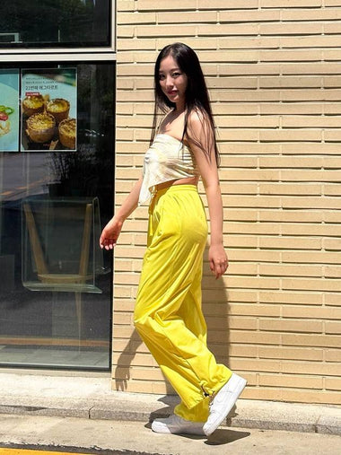 Point Fix Ballet Warmer Waist Long Pants Yellow - HOTSUIT - BALAAN 1