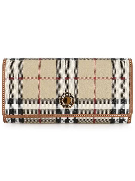 Vintage Check Flap Long Wallet Beige - BURBERRY - BALAAN 2