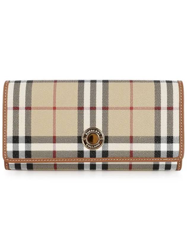 Vintage Check Flap Long Wallet Beige - BURBERRY - BALAAN 3