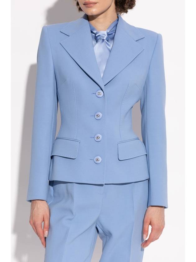 Dolce & Gabbana Wool Blazer, Women's, Blue - DOLCE&GABBANA - BALAAN 3