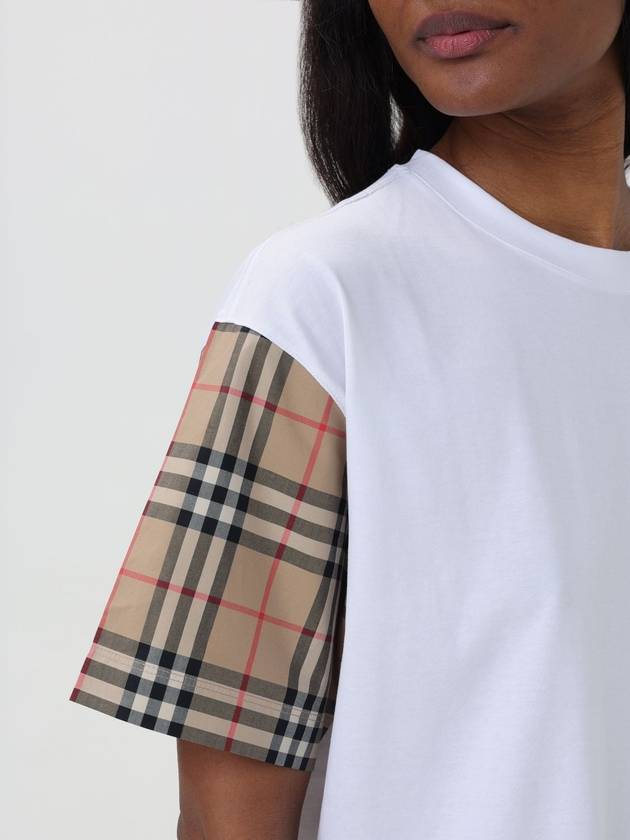 Vintage Check Sleeve Short Sleeve T-Shirt White - BURBERRY - BALAAN 6