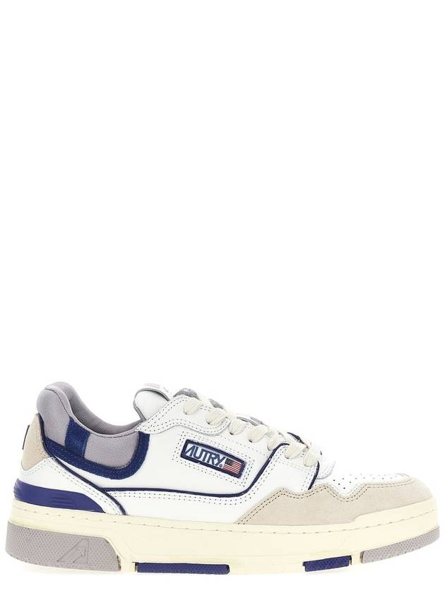 Autry White, Dark Blue And Light Blue Leather Clc Low Sneakers - AUTRY - BALAAN 1