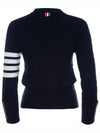 4-Bar V-Neck Cashmere Cardigan Navy - THOM BROWNE - BALAAN 9