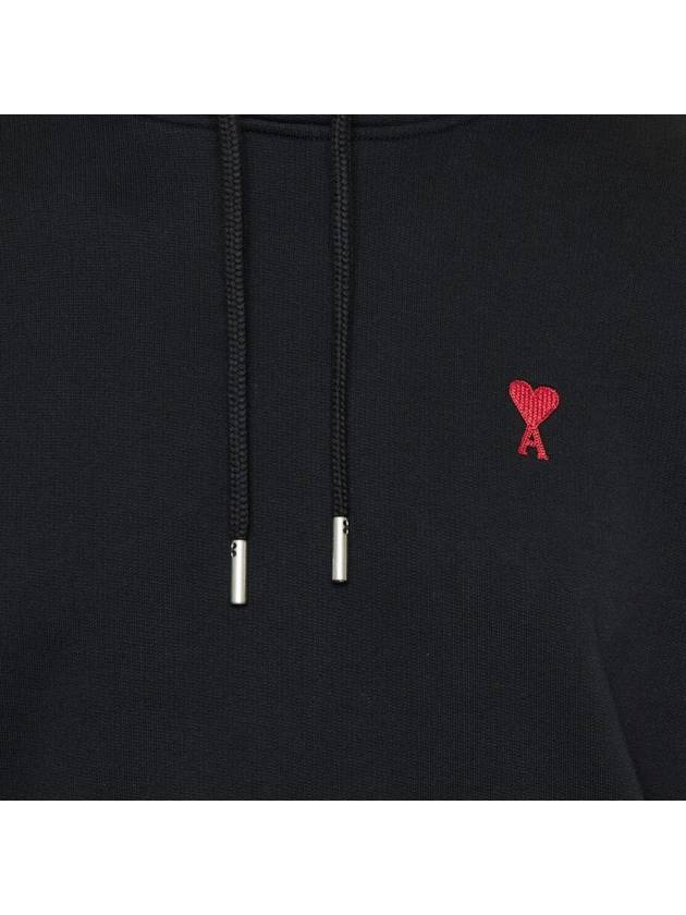 Red Heart Logo Classic Cotton Hoodie Black - AMI - BALAAN 4