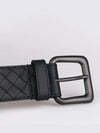 Intrecciato Leather Belt Black - BOTTEGA VENETA - BALAAN 4