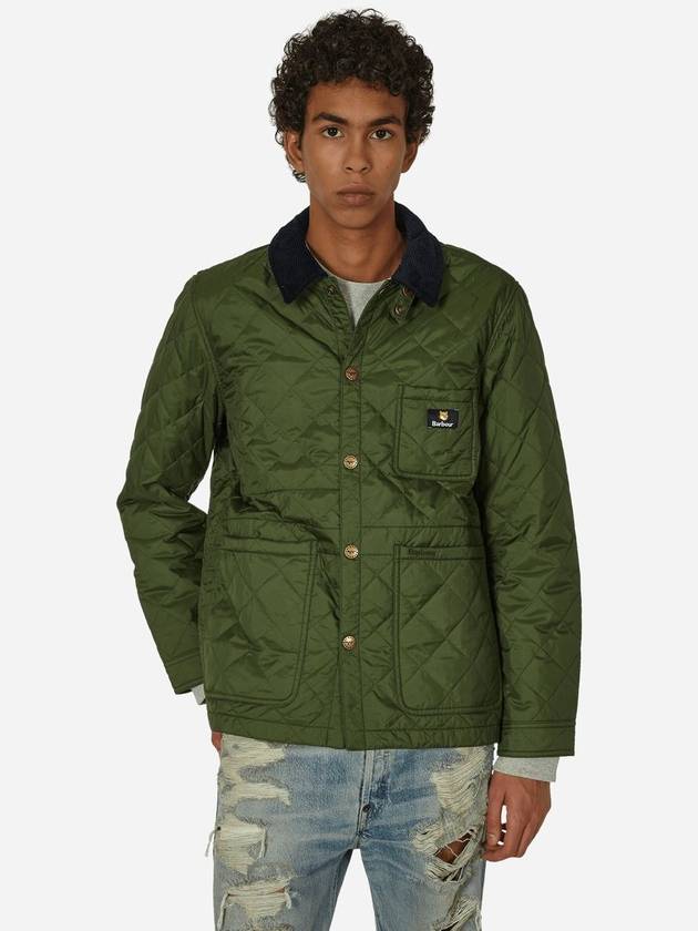 Kenning Quilting  Logo Patch Jacket Green - BARBOUR - BALAAN 2