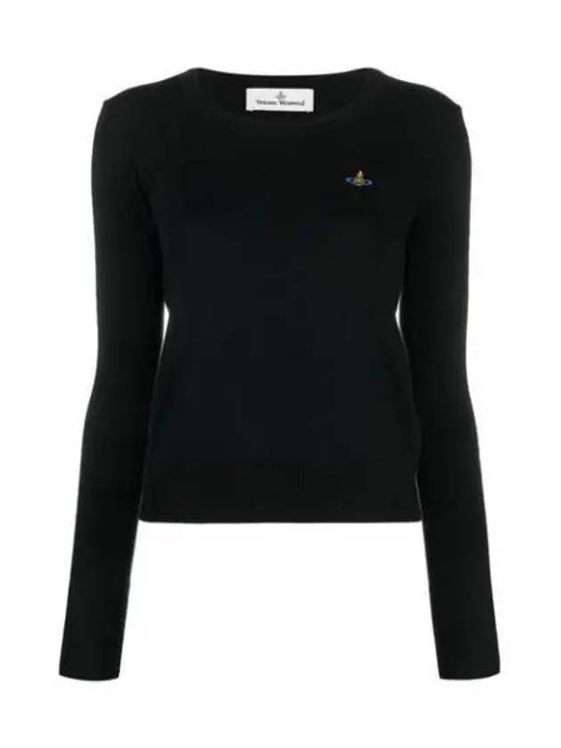 ORB Embroid Logo Knit Top Black - VIVIENNE WESTWOOD - BALAAN 2