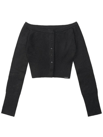 CROP CARDIGAN BLACK - ZIZEMUSEUM - BALAAN 1