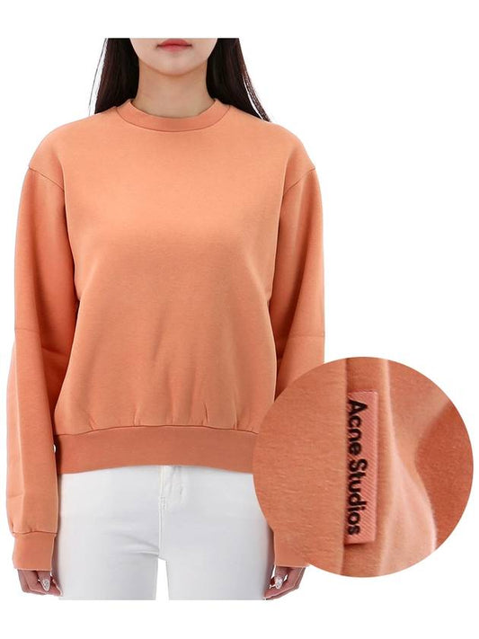 Crew Neck Cotton Sweatshirt Salmon Pink - ACNE STUDIOS - BALAAN 2