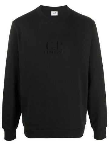 11Th Anniversary Logo Crew Neck Sweatshirt Black - CP COMPANY - BALAAN 1