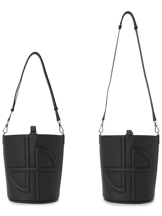 Medium JP Leather Bucket Bag Black - PATOU - BALAAN 7