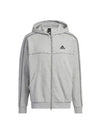 Wording Loose Fit Zip Up Hoodie Grey - ADIDAS - BALAAN 3