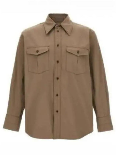 Cotton Long Sleeve Shirt Brown - LEMAIRE - BALAAN 2