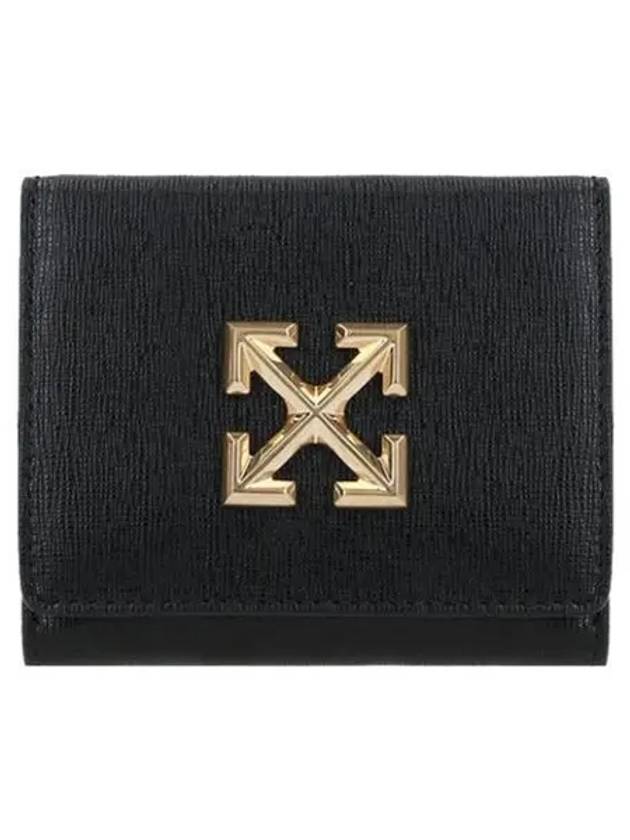 Jitney Arrow Half  Wallet Black - OFF WHITE - BALAAN 2