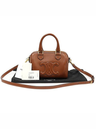 113773DU3 04LU Brown Calfskin Cuir Triomphe Small Boston 2WAY - CELINE - BALAAN 2