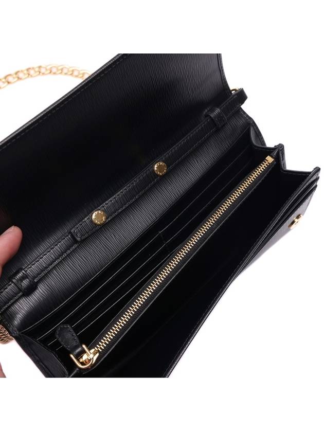 Leather Long Wallet Black - PRADA - BALAAN 7