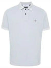 Wappen Cotton Short Sleeve Polo Shirt Sky Blue - STONE ISLAND - BALAAN 2