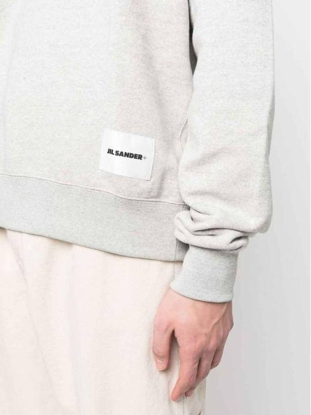 Logo Patch Cotton Hoodie Grey - JIL SANDER - BALAAN 4