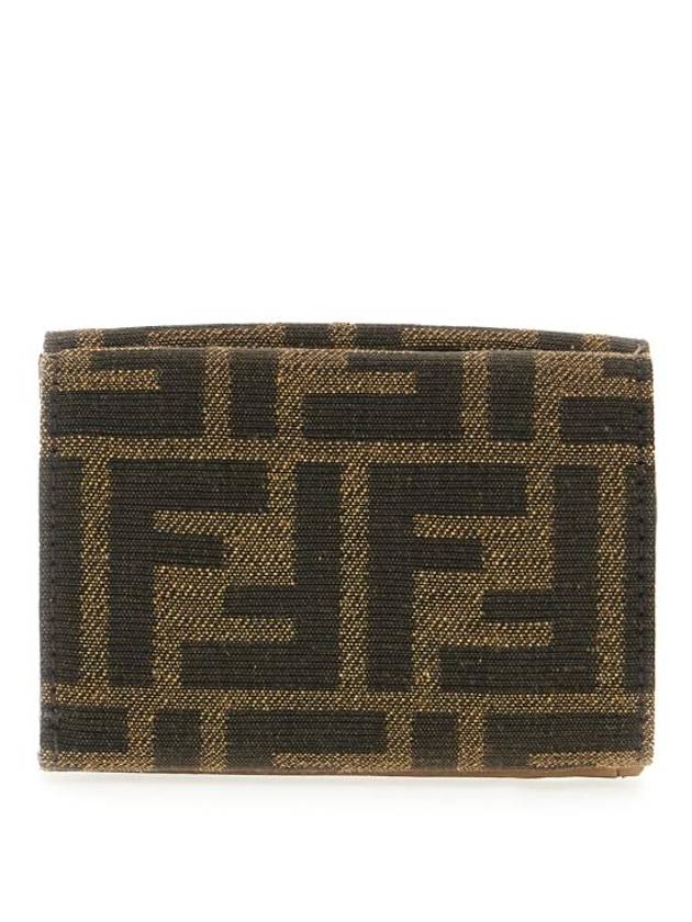 Baguette Micro Tri-fold Half Wallet Brown - FENDI - BALAAN 4