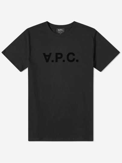 VPC Logo Organic Cotton Short Sleeve T-Shirt Black - A.P.C. - BALAAN 2