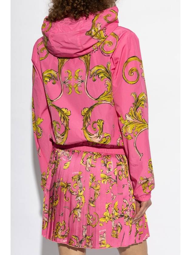 Versace Jeans Couture Jacket With Outline Barocco Print, Women's, Pink - VERSACE - BALAAN 4