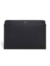 Document Leather Large Clutch Bag Black - CELINE - BALAAN 1