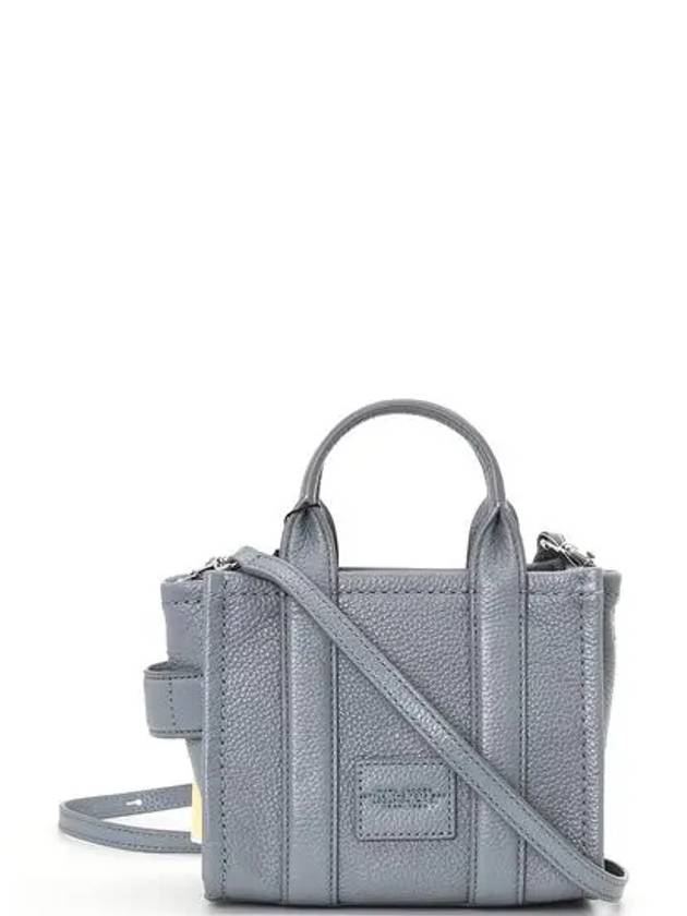 Mini Micro Leather Tote Bag Grey - MARC JACOBS - BALAAN 4