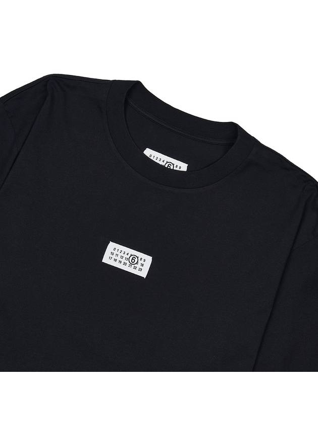 Logo Crew Neck Short Sleeve T-Shirt Black - MAISON MARGIELA - BALAAN 4