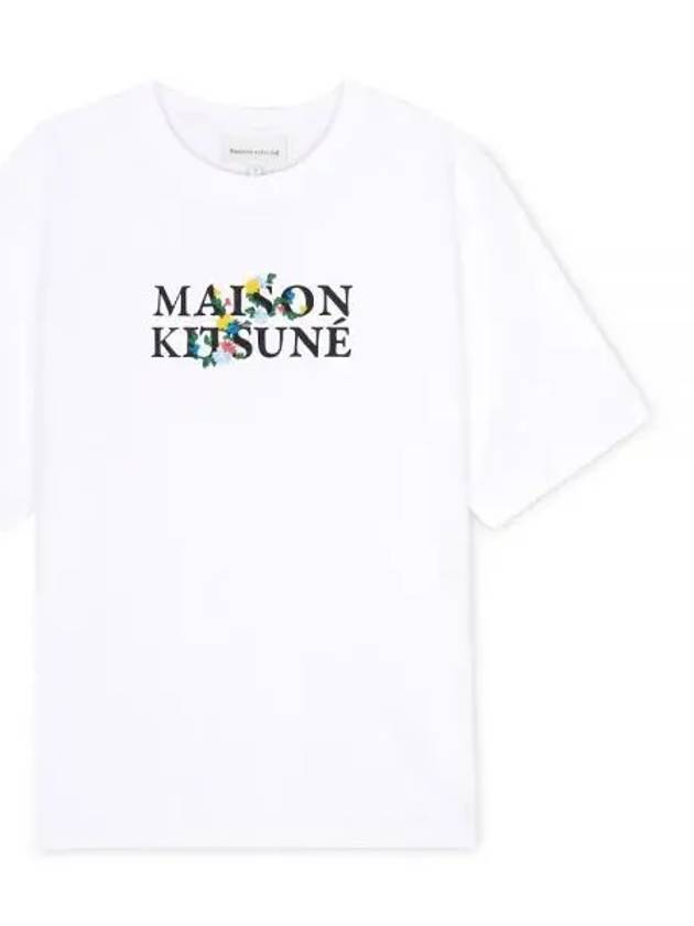 Women s logo print white short sleeve t shirt LW00116KJ0119 WH 1156234 - MAISON KITSUNE - BALAAN 1