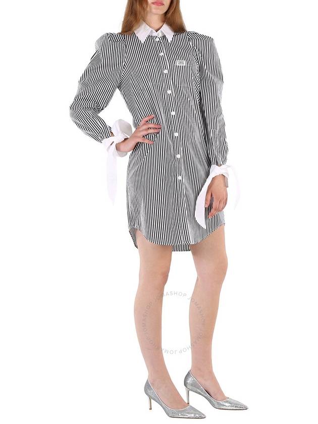 Burberry Ladies Black Striped Cotton Poplin Shirt Dress, Brand Size 6 (US Size 4) - BURBERRY - BALAAN 3