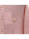 Face Patch Crop Cardigan Pink - ACNE STUDIOS - BALAAN 5