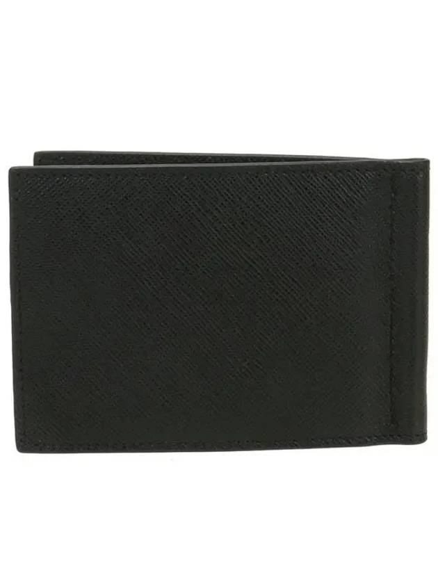 Men's Sartorial 6cc Money Clip Half Half Wallet Black - MONTBLANC - BALAAN 4