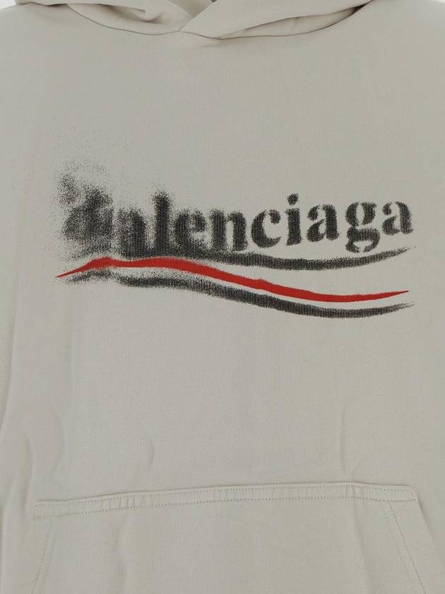 Political Stencil Medium Fit Hoodie White - BALENCIAGA - BALAAN 4