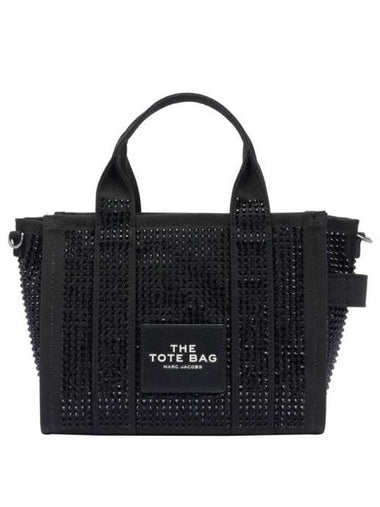 Crystal Canvas Small Tote Bag Black - MARC JACOBS - BALAAN 1