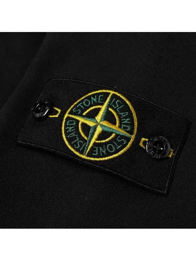 Men's Waffen Patch Pocket Sweatshirt Black - STONE ISLAND - BALAAN 5