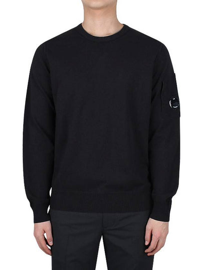 Lens Wappen Cotton Knit Top Black - CP COMPANY - BALAAN 2